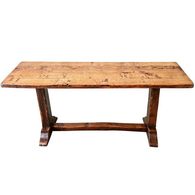 French 18th Century Solid Elm Tavern Table For Sale In Baton Rouge - Image 6 of 14