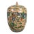 Antique Chinese Peach Orange Pavillion Ginger Jar With Celebration Parade and Red Crowned Cranes For Sale