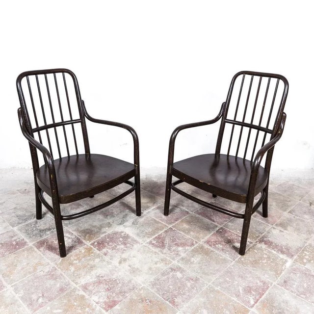 Set of A 63/F Armchairs by Josef Frank from Thonet, 1930s For Sale - Image 13 of 13