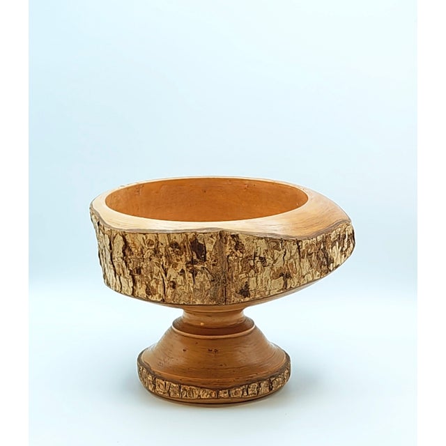 1960s Italian Piedouche Pedestal Birch Bowl Attributed to Aldo Tura for Macabo, 1960s For Sale - Image 5 of 8
