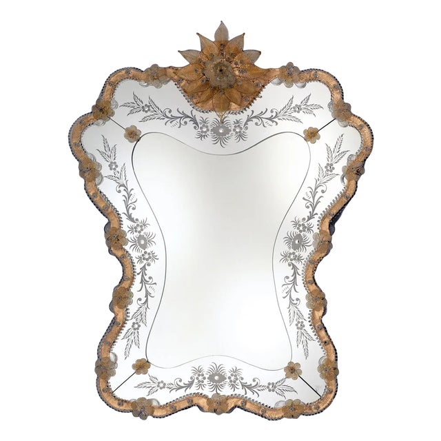 Venetian Mirror Murano Glass "Casanova" by Fratelli Tosi For Sale