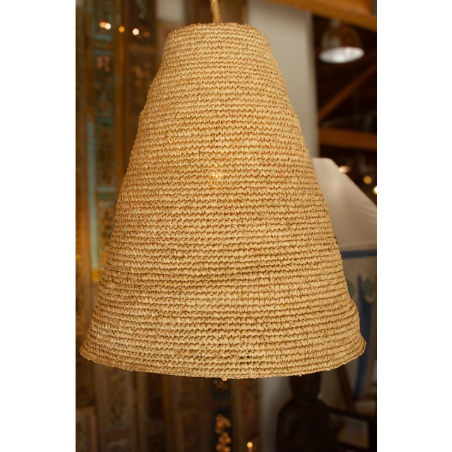 1990s 1990s Tall Coastal Bell Shape Sea Grass Woven Lantern For Sale - Image 5 of 8