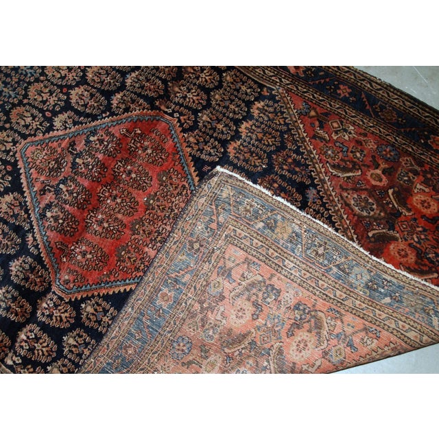 Textile 1900s, Handmade Antique Persian Farahan Rug 3.10' X 5.4' For Sale - Image 7 of 7