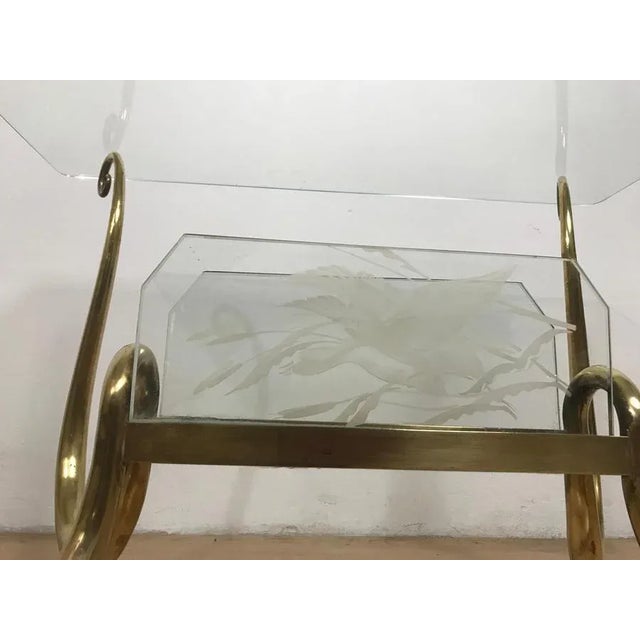 Brass Glass Coffee Table For Sale - Image 10 of 12