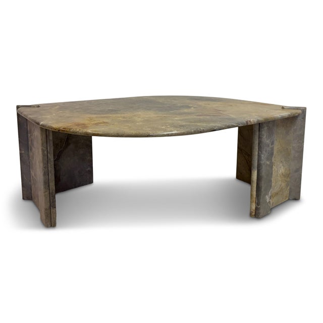 Eye Shaped Marble Coffee Table, 1980s For Sale - Image 13 of 13