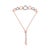 Contemporary 10K Rose Gold over .925 Sterling Silver 1/10 Cttw Round-Cut Diamond Heart Link Adjustable Bolo Bracelet (H-I Color, I2-I3 Clarity) - 6"-9" Adjustable For Sale - Image 3 of 6