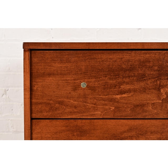 Paul McCobb Planner Group Solid Birch Dresser or Chest of Drawers, Newly Refinished For Sale - Image 9 of 15