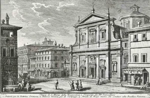 After Giuseppe Vasi, Chiesa di S.Maria della Traspontina, Etching, 18th Century
