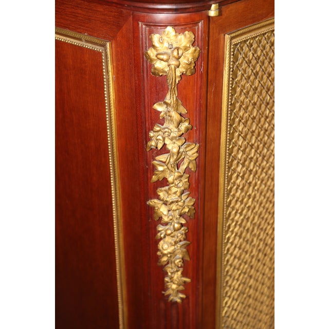Superb French Breche D Violette Marble Brass Bronze Mounted Vitrine For Sale - Image 12 of 13