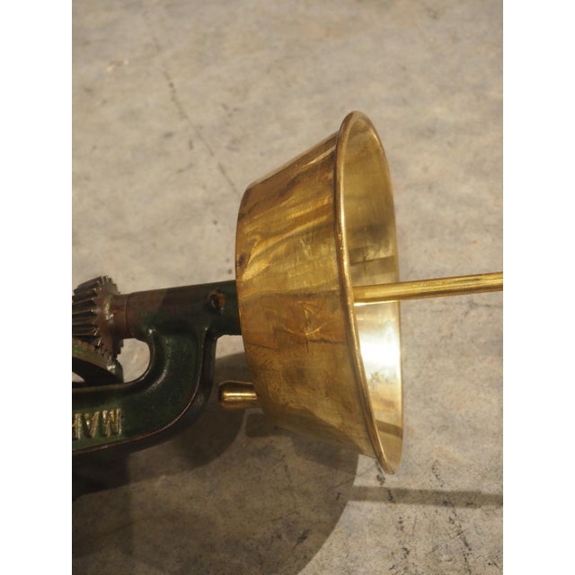 Circa 1915 French Industrial Green and Gold Wine Bottle Cleaner For Sale - Image 12 of 14
