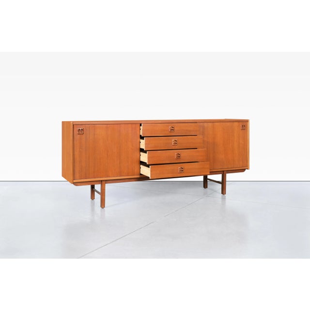 Mid-Century Swedish Modern Teak Credenza by Erik Wortz for Ikea, 1960s For Sale - Image 9 of 12