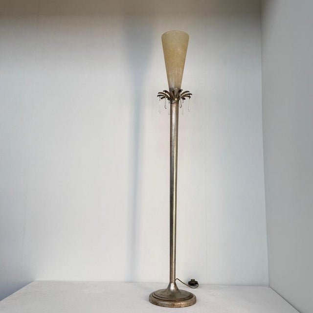 Murano Glass Floor Lamp with Bronze Patinated Base, 1950s For Sale - Image 4 of 11