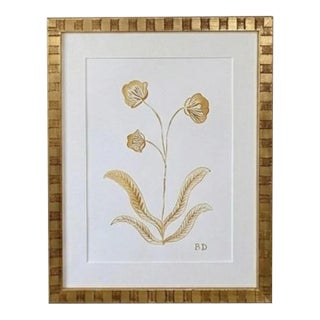 Original Graphite & Gouache Botanical #1 by Katie Binkley For Sale