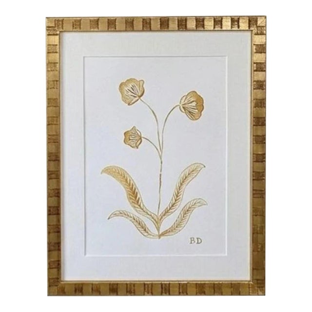Original Graphite & Gouache Botanical #1 by Katie Binkley For Sale