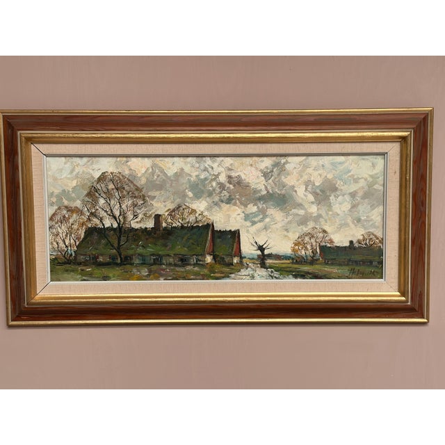 Holmult, Countryside, 1950s, Oil Painting on Canvas, Framed For Sale - Image 9 of 18