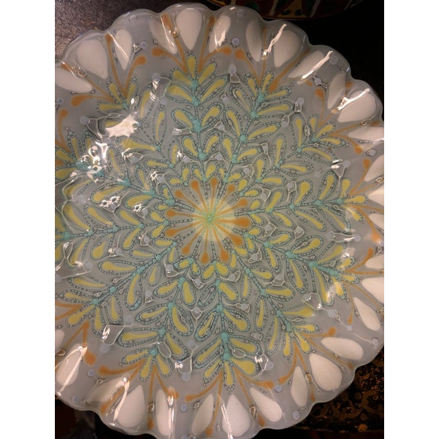 Higgins Glass Higgins Plate in Pale Aqua For Sale - Image 4 of 5