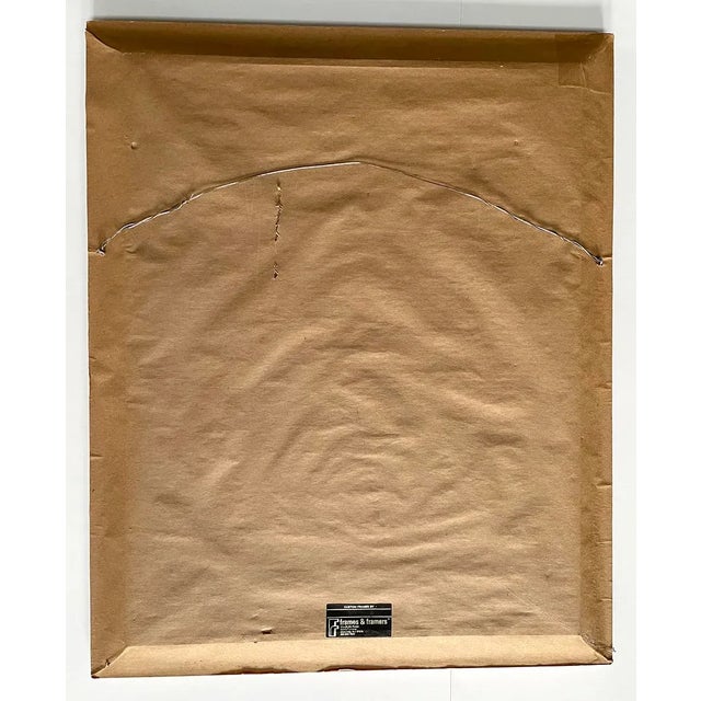 1980's Framed Floral Needlepoint For Sale - Image 4 of 6