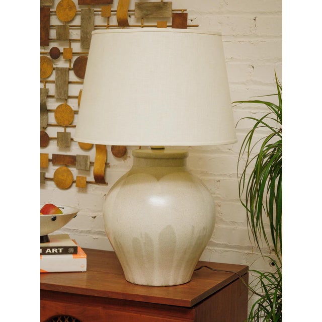 Ceramic Mid 20th Century Studio Pottery Lamp For Sale - Image 7 of 9