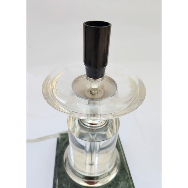 Vintage Art Deco Table Lamps in Glass and Marble, 1940s For Sale - Image 9 of 12