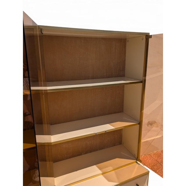 Vintage Modular Glass Wall Bookcase, 1970s For Sale - Image 12 of 14