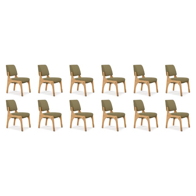 Not Yet Made - Made To Order Arches II Dining Chairs in Oak and Bouclé from Insidherland, Set of 12 For Sale - Image 5 of 5