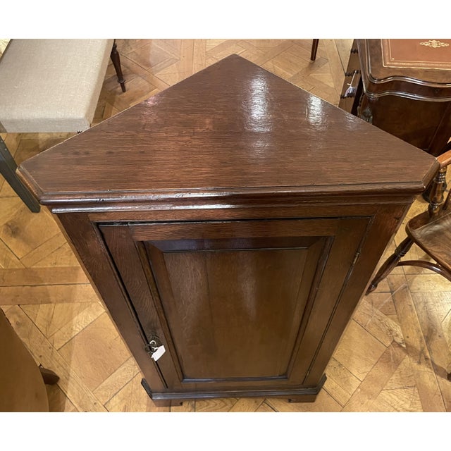 English Oak Corner Cabinet, 1800s For Sale - Image 10 of 11