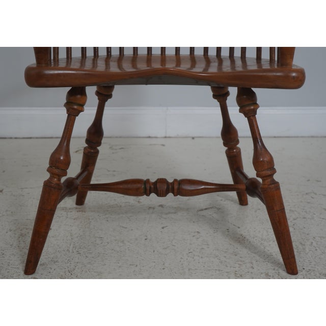 Pair of Frederick Duckloe Colonial Cherry & Oak Windsor Chairs For Sale - Image 11 of 18