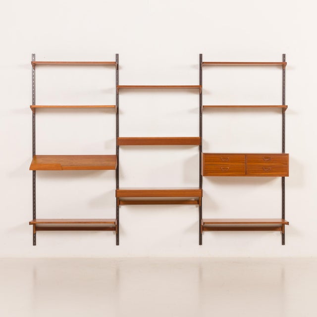 Vintage Teak Wall Unit by Kai Kristiansen for FM Mobler, 1960s For Sale - Image 4 of 18