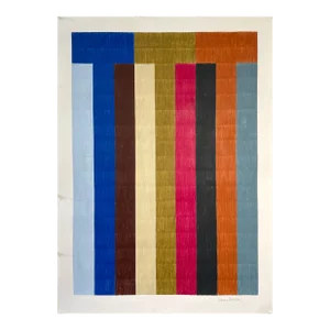 Color Pencil Drawing With Multicolor Stripes