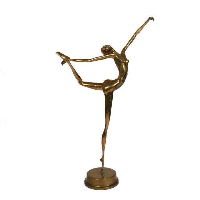 1980s Signed Bronze Ballerina Sculpture Limited Edition 6/10 by Sepy Dobronyi For Sale - Image 5 of 7