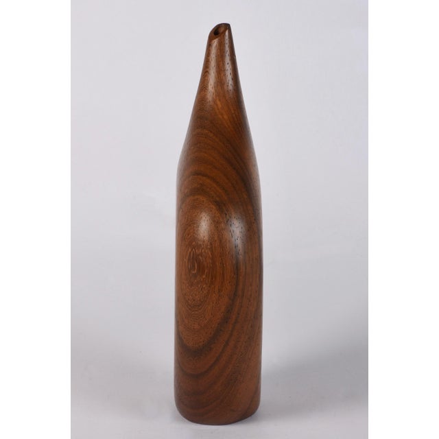 Late 20th Century Mid Century Modern Modernist Studio Turned Wood Weed Pot Vase For Sale - Image 5 of 11
