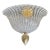 Single Murano Glass Fluted Leaf Wall Sconce For Sale