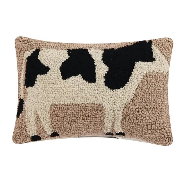 Spritely Home Cow Silhouette Hook Pillow, 12" x 8" For Sale - Image 4 of 4