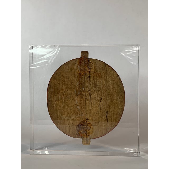 Chinese Early 20th Century Antique Chinese Fragment on Lucite For Sale - Image 3 of 7