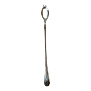 Pierced Bowl Long Handle Olive Spoon, Wm Rogers, Silverplate, 1908