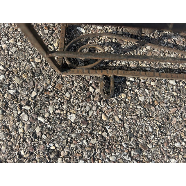 Art Deco Wrought Iron Wall Mirror, 1930s For Sale - Image 9 of 10