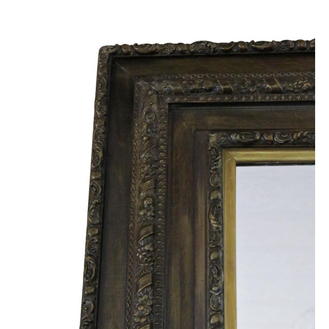 Antique Gilt and Oak Finished Overmantle Wall Mirror, 1800s For Sale - Image 4 of 9