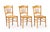 Set of Three French Provincial Style Beech Wood Woven Rush Seat Side Chairs. 35.25" H x 17.5" W x 15" D; seat: 18.5" H....