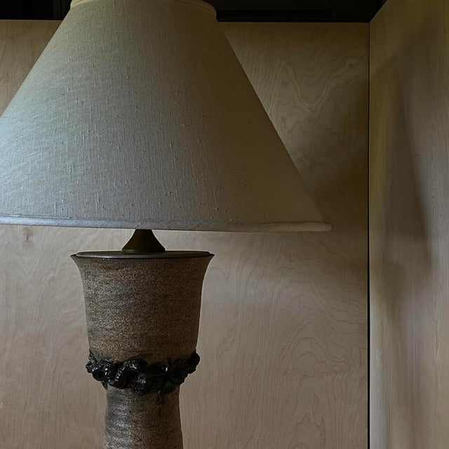 1970s Ceramic Table Medusa Lamp For Sale - Image 4 of 13