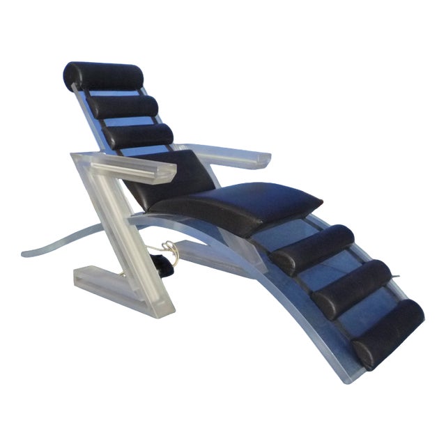 Italian Space Age Acrylic Glass Chaise Lounge, 1960s For Sale