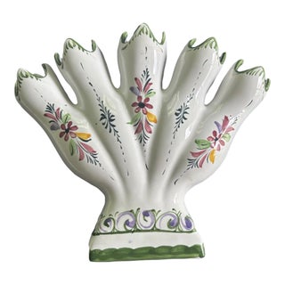 Vintage 5-Finger Fan Tulipiere Vase For Sale