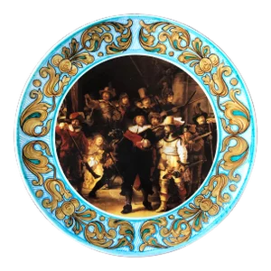 Rembrandt "The Night Watch" Italian Majolica Wall Charger