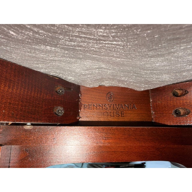2000 - 2009 Pennsylvania House Solid Cherry Bench Vintage Queen Anne Ball & Claw Legs For Sale - Image 5 of 6