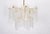 Hollywood Regency Tiered Pendant Light in Brass and Curved Glass, 1970s For Sale - Image 3 of 7