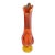 Mid Century Modern Viking Art Glass Swung Bud Vase Stretch Orange For Sale