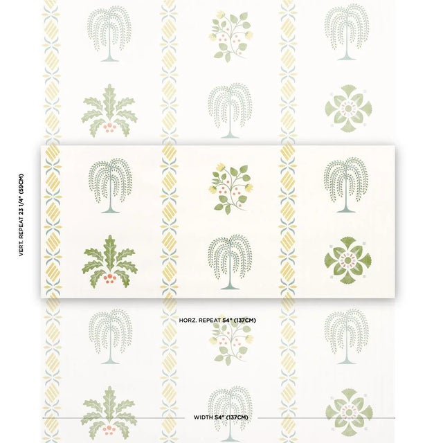 Based on hand-drawn artwork from our studio, Willard House Stencil is a charming botanical stripe inspired by American...