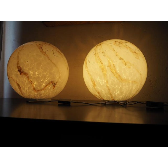 Mid-Century Glass Table Lamp, Czechoslovakia, 1980 For Sale - Image 9 of 15