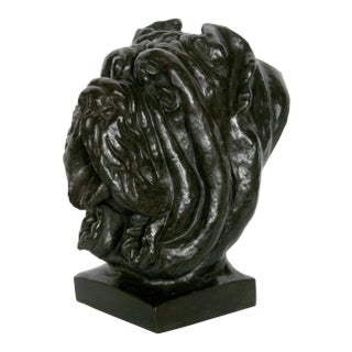 1970s Bust of a Neapolitan Mastiff, Dog Sculpture For Sale