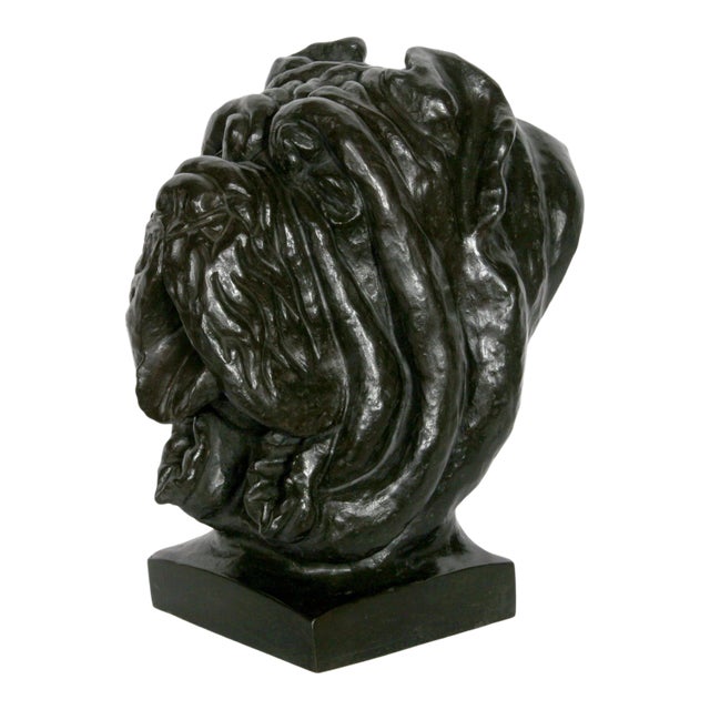 1970s Bust of a Neapolitan Mastiff, Dog Sculpture For Sale