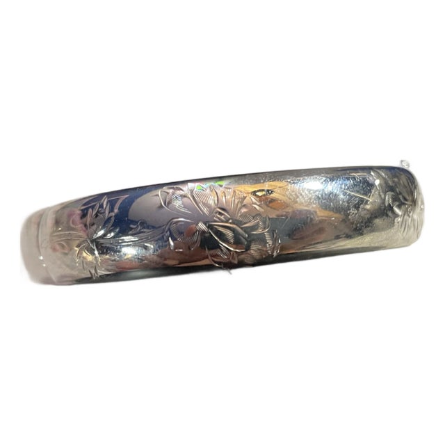 MCM Jewelry by Ballou & Co. Sterling Silver Bangle Marked Bab. For Sale